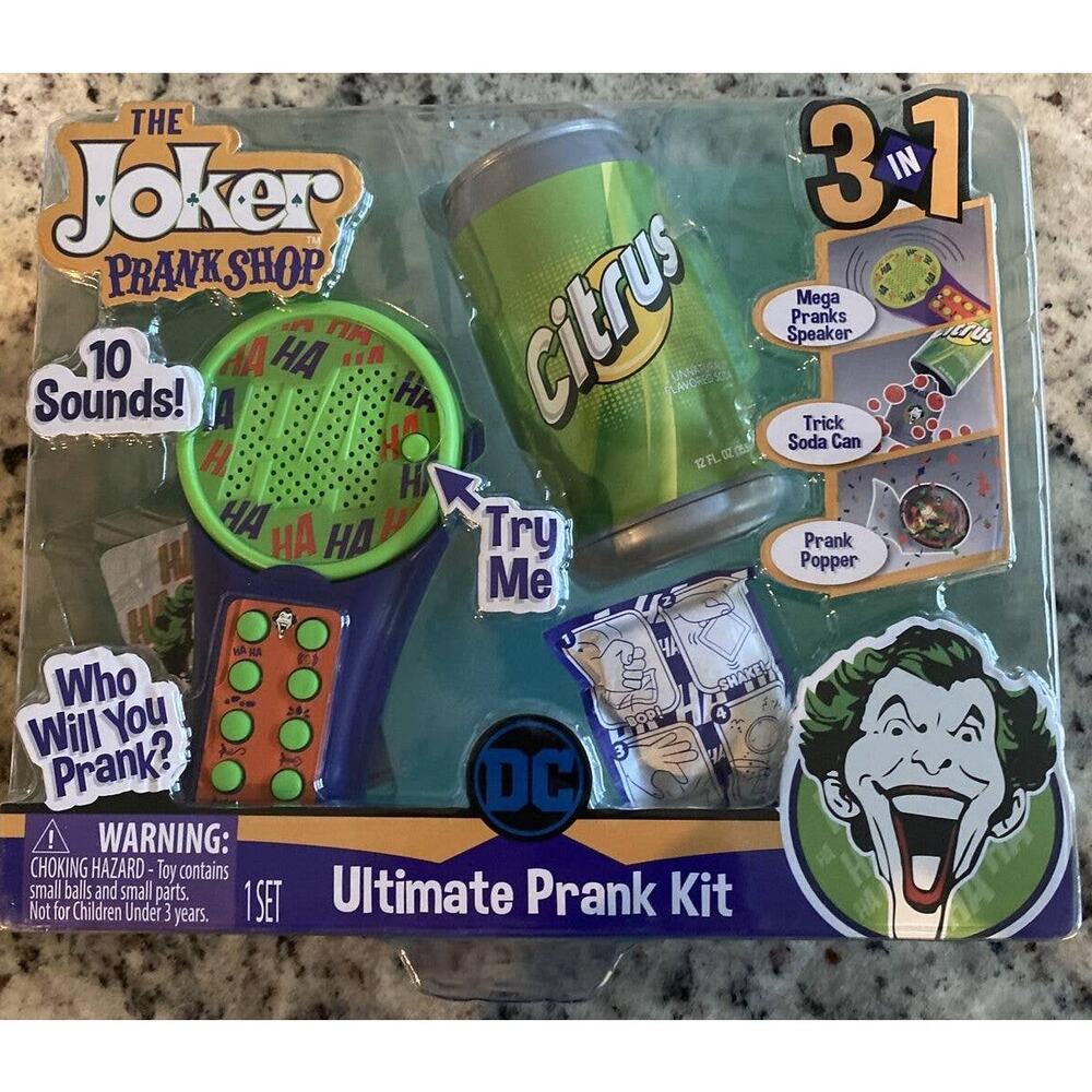 The Joker Prank Shop DC Ultimate Prank Kit, 3 In 1 2020‎ New!!